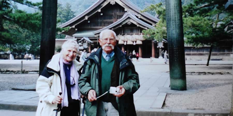 Nicole et son mari Paul au Japon. © Nicole T.