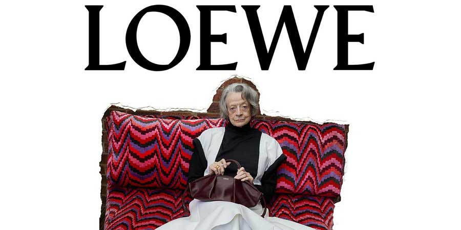 Maggie Smith, 88 ans, tête d’affiche de la campagne Loewe. © Instagram Loewe